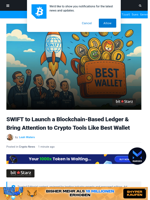 Payment Giant SWIFT Turns to Blockchain, Benefits Tools like Best Wallet