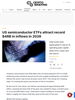 US semiconductor ETFs attract record $46B in inflows in 2026