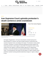 Iran Supreme Court upholds protester's death sentence amid crackdown