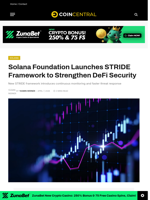Solana Foundation Launches STRIDE Framework to Strengthen DeFi Security