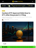 Cardano ETF Approval Odds Soar to 87% After Grayscale S-1 Filing - CoinCentral