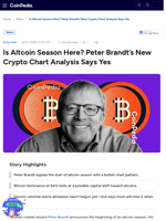 Is Altcoin Season Here? Peter Brandt's New Crypto Chart Analysis Says Yes