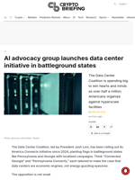 AI advocacy group launches data center initiative in battleground states
