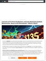 Litecoin (LTC) Price Prediction: Litecoin Maintains Bullish Momentum, Nears $135 Showdown—What’s Next? - Brave New Coin