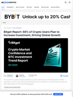 Bitget Q3 2025 Report Shows Rising Global Crypto Confidence