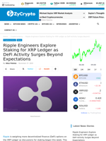 Ripple Engineers Explore Staking for XRP Ledger as DeFi Activity Surges Beyond Expectations ⋆ ZyCrypto