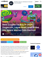 Best Crypto To Buy In 2025: Dogecoin, Layer Brett And Shiba Inu Spark Meme Coin Revival | Live Bitcoin News