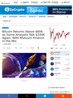 Bitcoin Returns Above $60K as Some Analysts Talk $100K Again, With Mutuum Finance in the Mix