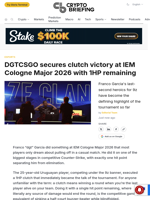 DGTCSGO secures clutch victory at IEM Cologne Major 2026 with 1HP remaining