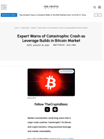 Expert Warns of Catastrophic Crash as Leverage Builds in Bitcoin Market