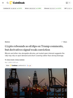 Crypto edges higher as oil dips, but futures market shows hesitation: Crypto Markets Today