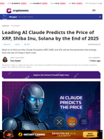 Claude Predicts XRP, Shiba Inu, Solana Prices by 2025
