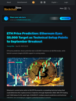 ETH Price Prediction: Ethereum Eyes $5,000 Target as Technical Setup Points to September Breakout - Blockchain.News