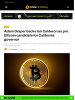 Adam Draper backs Ian Calderon as pro Bitcoin candidate