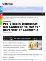 Pro-Bitcoin Democrat Ian Calderon to run for governor of California - The Crypto News Wire