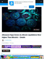 Altseason Momentum Strengthens As Altcoin Liquidations Surpass Bitcoin - Details