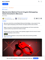 French Crypto Kidnapping Mastermind Arrested in Morocco