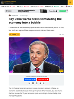 Dalio Warns Fed Stimulus is Feeding Late-Stage Economic Decay