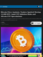 Bitcoin Price Analysis: Rising Wedge Pattern Signals $90K Breakdown Risk amid $1.2B Exchange Deposits