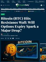 Bitcoin (BTC) Hits Resistance Wall: Will Options Expiry Spark a Major Drop? - Crypto Daily