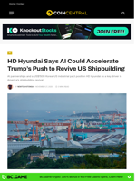 HD Hyundai Says AI Could Accelerate Trump’s Push to Revive US Shipbuilding - CoinCentral