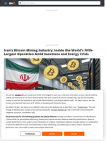 Iran's Bitcoin Mining Industry: Inside the World's Fifth-Largest Operation Amid Sanctions and Energy Crisis - Brave New Coin