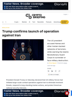 Trump confirms launch of operation against Iran