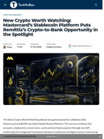 New Crypto Worth Watching: Mastercard's Stablecoin Platform Puts Remittix's Crypto-to-Bank Opportunity in the Spotlight - TechBullion