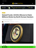 Seized Funds: US DOJ Moves to Claim Millions Stolen by North Korean Hackers - CoinCentral