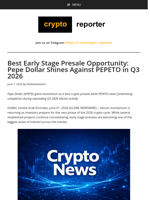 Best Early Stage Presale Opportunity: Pepe Dollar Shines Against PEPETO in Q3 2026