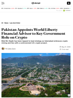 Pakistan Appoints World Liberty Financial Advisor to Key Government Role on Crypto - Decrypt