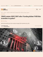 TRON mints $1B USDT after Nasdaq debut: Will this translate to gains? - AMBCrypto
