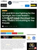 LTC and BCH Are Fighting for the Spotlight, But Cold Wallet’s 4,900% ROI Steals the Show! See Why Traders Are Rushing to The Presale | Live Bitcoin News