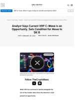 Analyst Says Current XRP C-Wave Is an Opportunity, Sets Condition for Move to $8.15