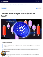 Cardano Price Surges 10%: Is $1 Within Reach?  