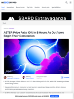 ASTER Price Hit by 10% Drop as Outflows Accelerate