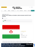 Graham: Iran's military, not leaders, holds real power amid US-Israel tensions