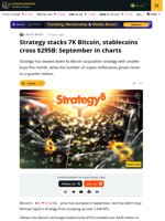 Strategy Buys 7K Bitcoin: September in Charts