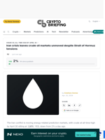 Iran crisis leaves crude oil markets unmoved despite Strait of Hormuz tensions