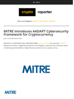 MITRE Introduces AADAPT Cybersecurity Framework for Cryptocurrency