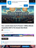Sen. Lummis Gears Up To Present 1 Million Bitcoin Acquisition Bill To The Senate Next Week | Bitcoinist.com