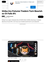 Shiba Inu Futures Traders Turn Bearish as OI Falls 8% - U.Today