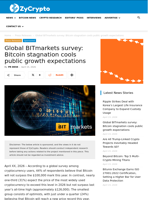 Global BITmarkets survey: Bitcoin stagnation cools public growth expectations
