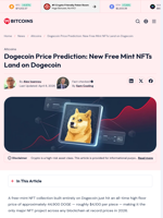 Dogecoin Price Prediction: New Free Mint NFTs Land on Dogecoin - 99Bitcoins