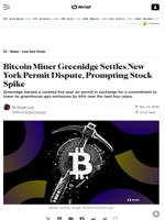 Bitcoin Miner Greenidge Settles New York Permit Dispute, Prompting Stock Spike - Decrypt