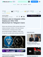 Ethena Labs to Integrate USDe Stablecoin With TON Blockchain for Telegram Users – Crypto News Bitcoin News