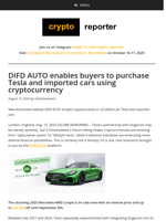 DIFD AUTO enables buyers to purchase Tesla and imported cars using cryptocurrency