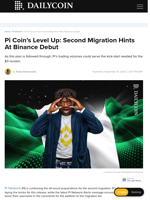 Pi Coin’s Level Up: Second Migration Hints At Binance Debut - DailyCoin