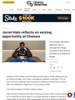 Jorrel Hato reflects on seizing opportunity at Chelsea