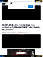 99.02% Shiba Inu Metric Drop Has Intriguing 9,008,428 SHIB Twist: Details - U.Today